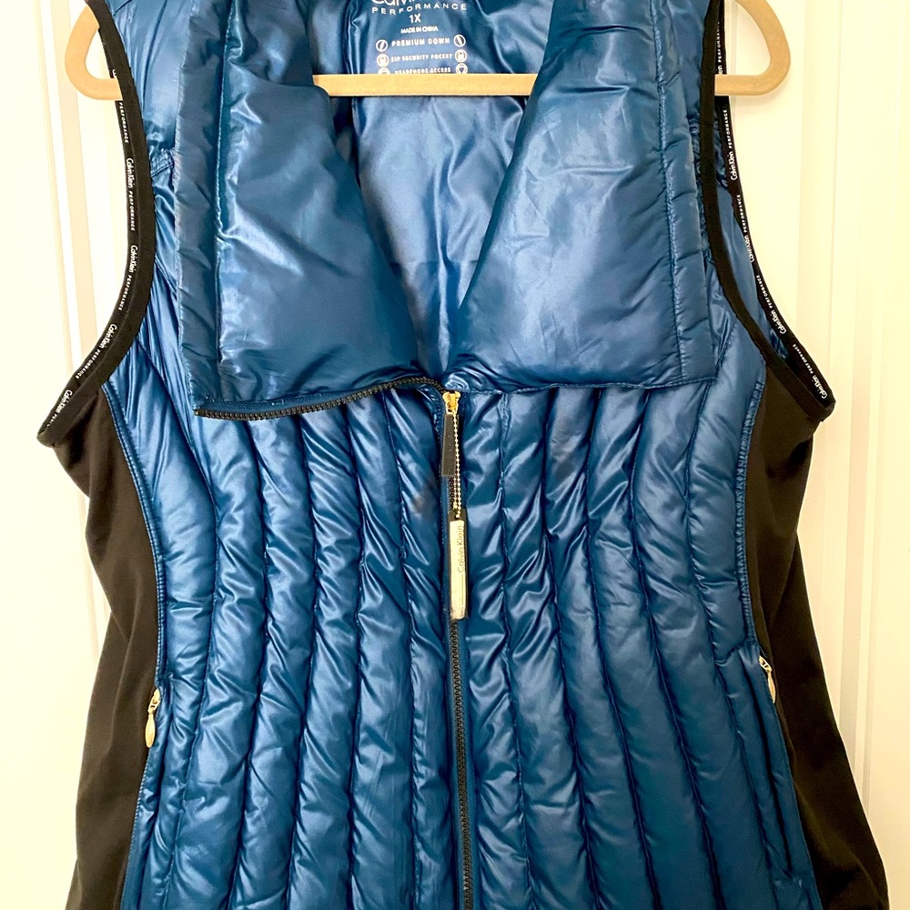 Calvin Klein Performance Full Zip Down Puffer Vest 1X